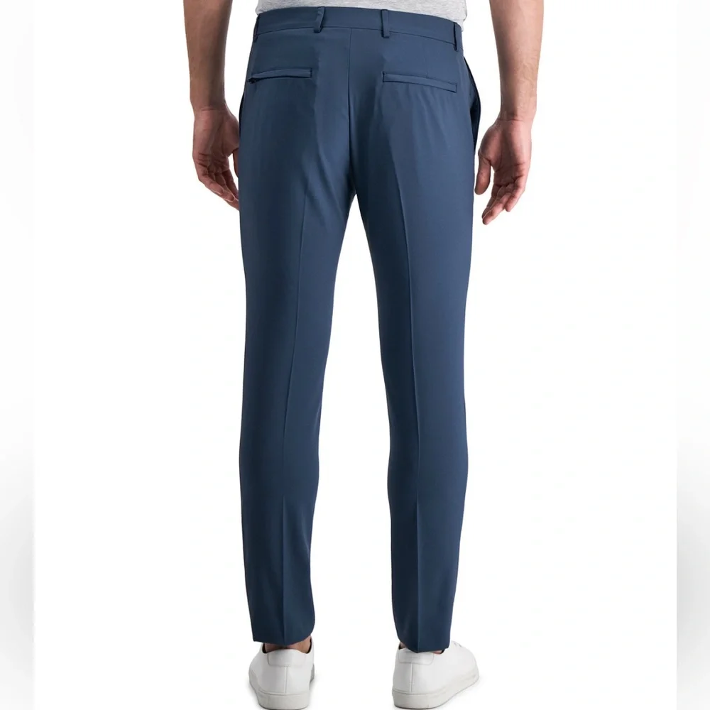 Extra Slim-Fit Solid Water Repellent Men's Dress Pants / Size 33/32 - Picture 5 of 9